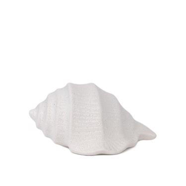 Imagem de Escultura Decorativa Concha em Cerâmica Branca 19,5cm 22477 Mart