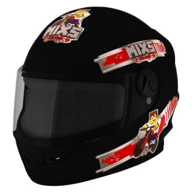 Imagem de Capacete Infantil Mixs Start Blocks Fechado 54 Preto