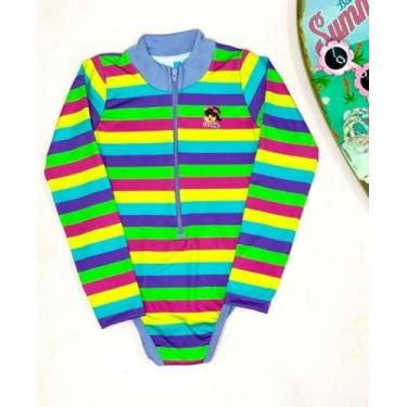 Imagem de Maiô infantil manga longa com proteção Uv50 - roupa de banho - Lessa K