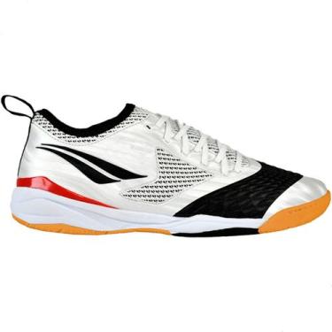Imagem de Chuteira futsal penalty max 1000 locker ecoknit, Branco, Preto, 44