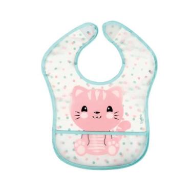 Imagem de Babador com Pega Migalhas Impermeável Gatinha Buba 