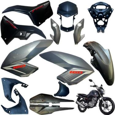 Imagem de Kit Carenagem Cg Fan 160 Modelo 2016 / 2021 Completo - Sportive, CINZA