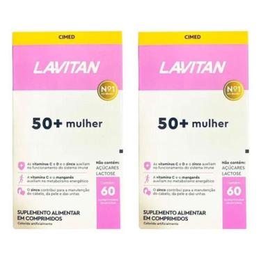 Imagem de Kit Com 2 Lavitan Vitamina 50+ Mulher Cimed 60 Comprimidos
