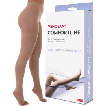 Imagem de Meia Calça Venosan Comfortline 20-30 Longa Pé Aberto Bege, G