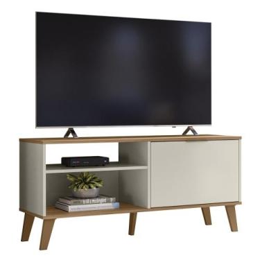 Imagem de Rack Bancada Para TV 50 Pol 120cm Roby Off/Nature Z49 - Mpozenato, Off