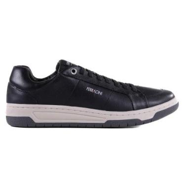 Imagem de Tênis Sapatênis Ferracini VOX Casual Couro Preto Masculino, Preto, 41