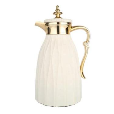 Imagem de Garrafa Térmica Clássica Branco e Dourado 1L - La Francesca