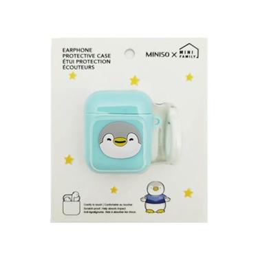 Imagem de Capinha protetora para fone de ouvido pinguim azul - MINISO