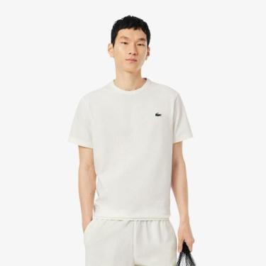 Imagem de Camiseta Estampada Tradicional de Tênis Ultra-Dry - Lacoste, Branco, X