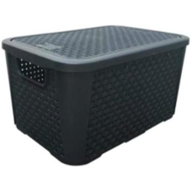 Imagem de Caixa organizadora rattan n 2 em plástico - plasnew