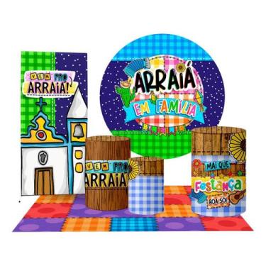 Imagem de Trio Capas Cilindro + Painel + Lateral E Tapete Festa Junina K3FJN0011