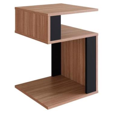 Imagem de Mesa Lateral B74 Quadrada MDP 35cm Montana Preto Nova Mobile