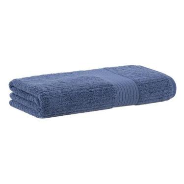 Imagem de Toalha De Rosto Fio Penteado Canelado Azul Escuro Buddemeyer