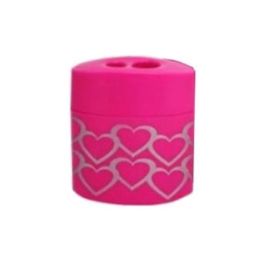 Imagem de Apontador com Depósito Duplo Oval Coração Rosa - Leo&Leo