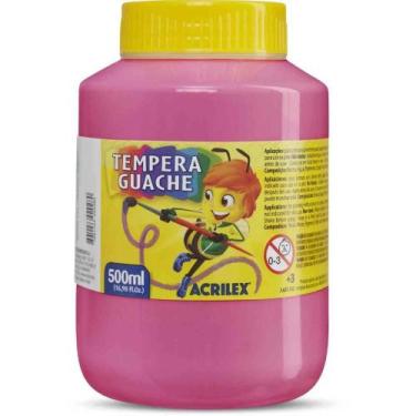 Imagem de Tinta Guache 500ML Rosa Caixa com 06 Unidades - Acrilex