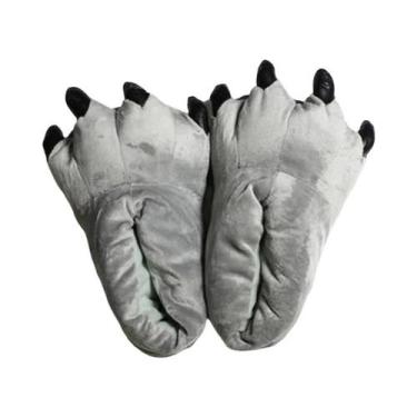 Imagem de Pantufas De Inverno Quentes E Macias Para Uso Interno, Design De Garra