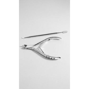 Imagem de Jogo Alicate Cutícula e Empurrador Aço Inox - Congratulations Store