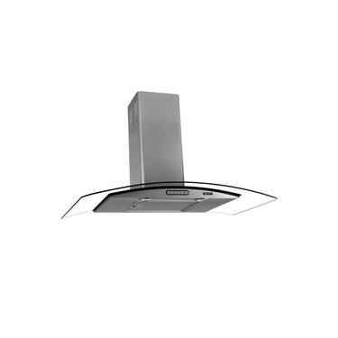 Imagem de Coifa de Parede Terim Vidro Curvo Inox 75cm 5 Bocas com Exaustor Depurador Led 220V