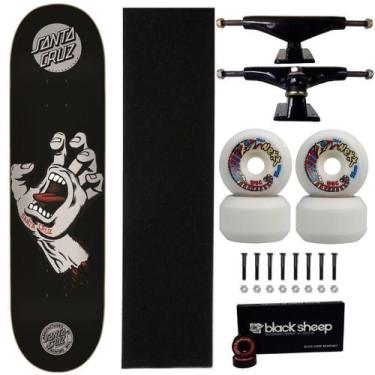 Imagem de Skate Santa Cruz Montado 8.0 Next 55mm Truck 139mm Abec 15 Cor:Preto, 