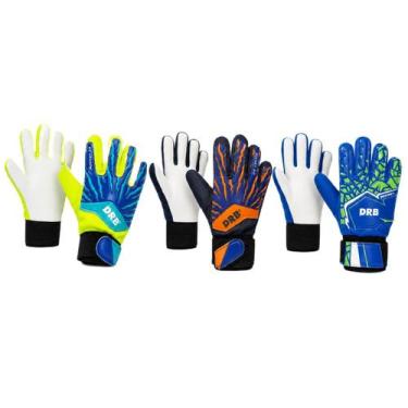 Imagem de Kit 3 Luvas De Goleiro Rocket DRB - Infantil Tamanho:5Cor:Azul - Licen