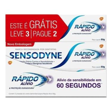Imagem de Kit 3 Pasta De Dente Rápido Alívio & Proteção Duradoura Crem - Congrat