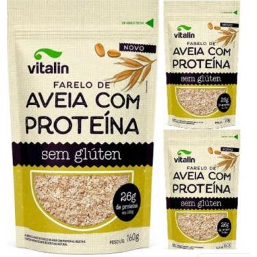 Imagem de Farelo de Aveia com 26g Proteína Sem Glúten e Sem Lactose de 200g-Vita