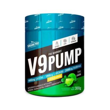 Imagem de V9 Pump Shark Pro Pré-Treino com Cafeína pote 300g, Limão