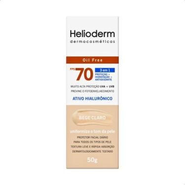 Imagem de Protetor Solar Facial FPS70 Cor Bege Claro 50g Helioderm - KLEY HERTZ