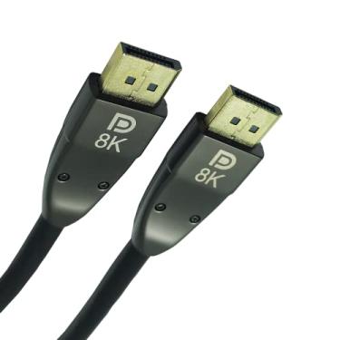 Imagem de Cabo Displayport 1.4 Plugs Dourados 8K de 5 Metros - 32Gbps
