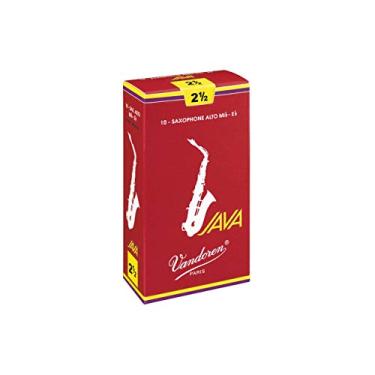 Imagem de Palheta Java Red Cut para Sax Alto 2,5 com 10 unidades embaladas individualmente - SR2625R