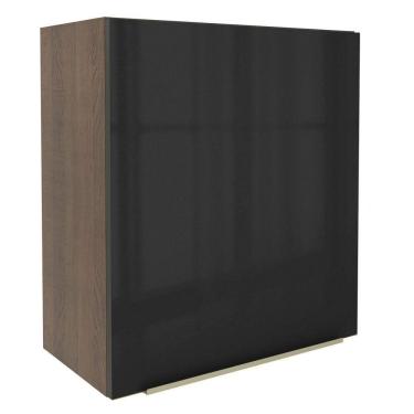 Imagem de Armário Aéreo Madesa Lux 60 cm 1 Porta - Rustic/Preto
