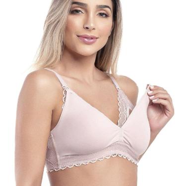 Imagem de Sutiã Amamentação Rendado Algodão Linha Gloss Econfort