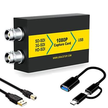 Imagem de Dispositivo de captura de vídeo SDI para USB 3.0 com Loopout HDMI, cartão de captura SDI para gravação de vídeo de streaming de jogos para Windows, Linux, OS