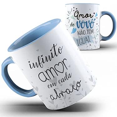 Imagem de Caneca azul avô Vovô infinito amor