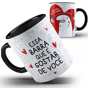 Imagem de Caneca preta Flork Barra que é gostar de você