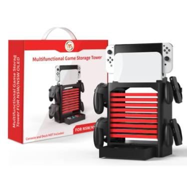 Imagem de Suporte Para Nintendo Switch Jogos Controles Torre de Armazenamento