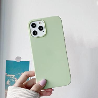 Imagem de Capa de telefone de cor doce para iphone 13 12 11 pro xs max xr x 8 7 6 s 6 plus se 5 5 s capa traseira macia fosca, verde, para iphone 5 5 s