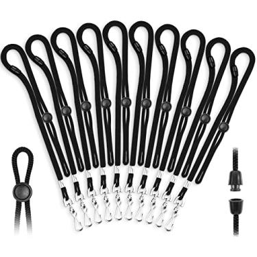 Imagem de MIFFLIN - Cordões de segurança ajustáveis nos EUA para porta-crachás de identificação e máscara facial, Preto, 100