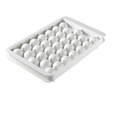 Imagem de Bandeja de cubo de gelo molde de cubo de gelo molde de bola de gelo bandeja de cozinha cubo de gelo de 33 furos adequado para café gelado frutas chá coquetel molde de cubo de gelo (cor: branco)