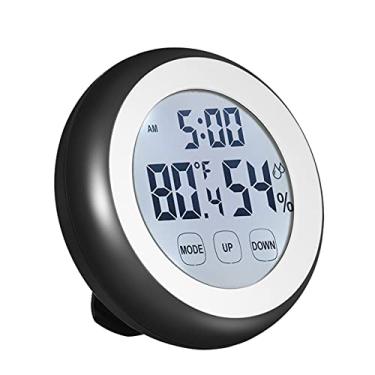 Imagem de Tingpai ° C / ° F Termômetro Hygrometer Tempe tu medidor de u ade Alarm C Key Touch com Ba light