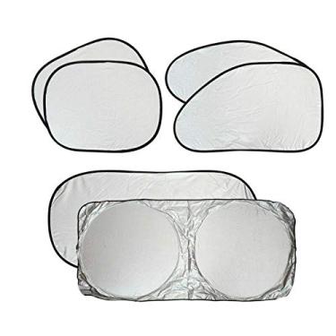 Imagem de Capa de para-sol para carro janela Windshied conjunto de blocos de viseira durável prata 6 peças