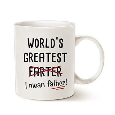 Imagem de Caneca de café MAUAG para o Dia dos Pais, Melhor Caneca de Café do Mundo F, I Mean Father, Melhores para o Pai Xícara Branca, 325 ml