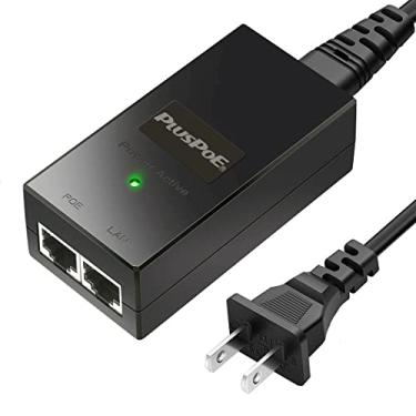 Imagem de Adaptador de alimentação por Ethernet PLUSPOE PoE 802.3af 48V-19W 0.4A para câmera IP de segurança, 10/100Mbps