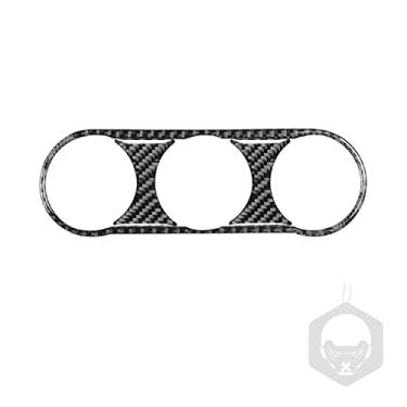 Imagem de Capa de moldura de ar condicionado clássica fibra de carbono painel interior moldura decalque capa guarnição adesivo compatível com Mazda MX5 2016-2020