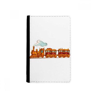 Imagem de Porta-passaporte com desenho de trem britânico cultura país porta-passaporte Notecase Burse capa carteira porta-cartão, Multicolor