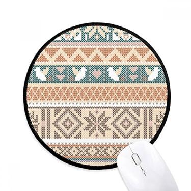 Imagem de DIYthinker Tapete de mouse octogonal losango padrão triângulo desktop escritório tapete redondo para computador