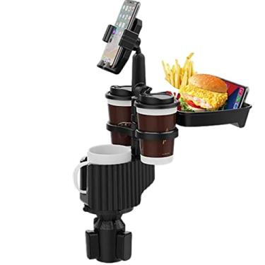 Imagem de Suporte para carro Suporte para copos - Porta-copos multiuso bandeja porta-bebidas,Inserção copo mesa para bandeja comida para acessórios para carro para comer e beber Baodan