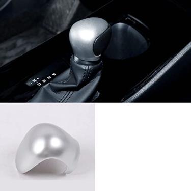 Imagem de Xodouhi Acessórios carro botão de mudança de marcha tampa guarnição decoração de interiores adesivo apto para Toyota C-HR CHR 2021 2020 2019 2018 2017 (prata)
