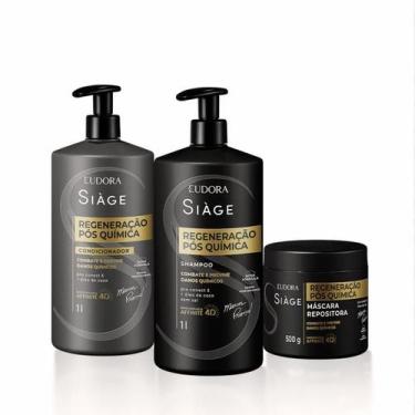 Imagem de Shampoo + Condicionador Litro + Máscara 500G Regeneração Pós Química C