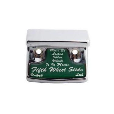 Imagem de GG Grand General 96123 Protetor de interruptor cromado com adesivo verde da 5ª roda para Freightliner